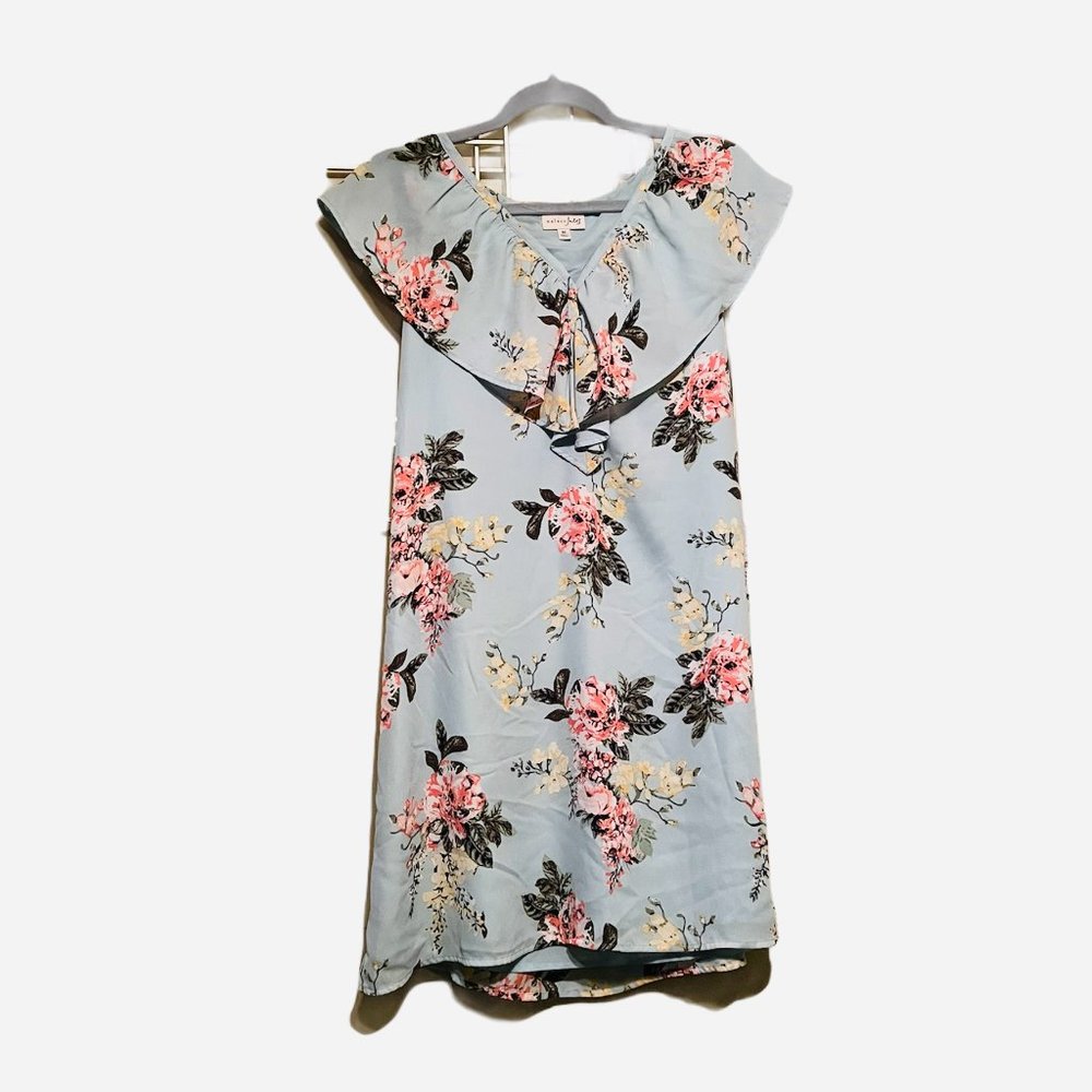 Maison Jules Floral Mint Flounce Dress